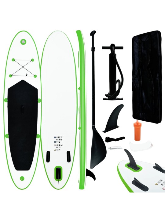 Nafukovací SUP paddleboard s příslušenstvím zeleno-bílý
