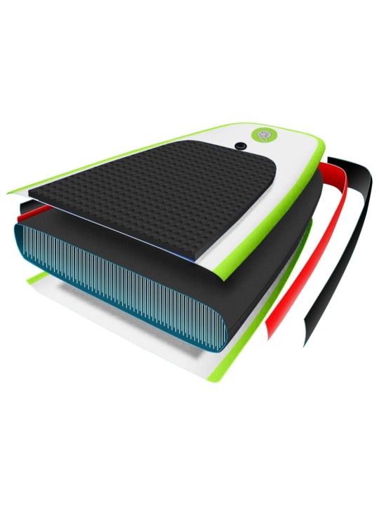 Nafukovací SUP paddleboard s příslušenstvím zeleno-bílý
