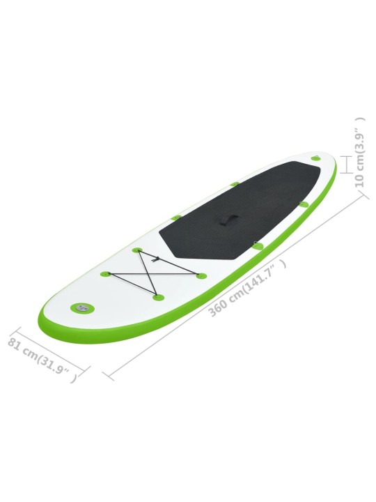 Nafukovací SUP paddleboard s příslušenstvím zeleno-bílý