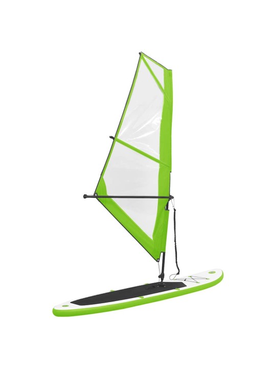 Nafukovací stand up paddleboard s plachtou zeleno-bílý