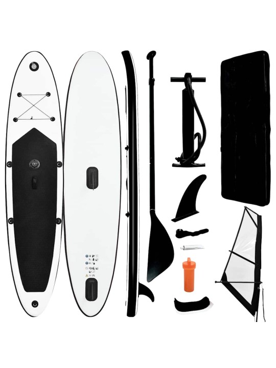 Nafukovací Stand Up Paddleboard s plachtou černo-bílý