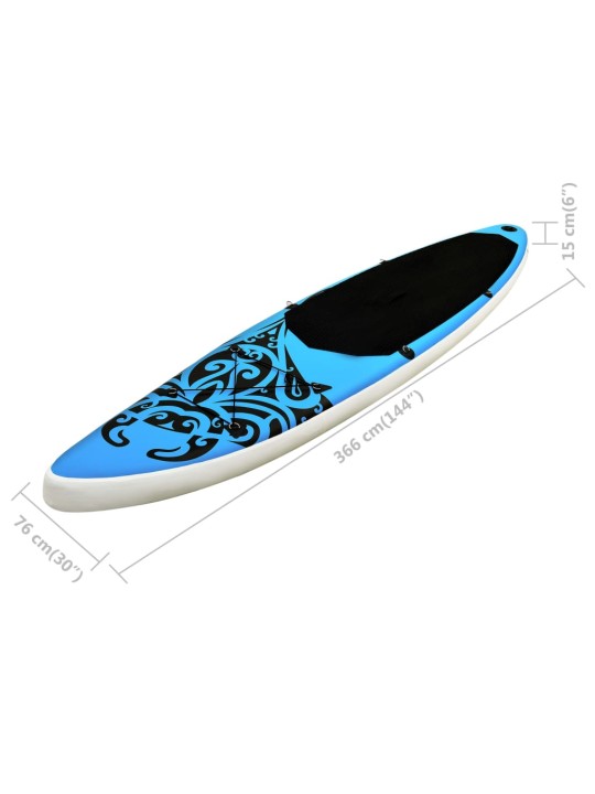 Nafukovací SUP paddleboard s příslušenstvím 366x76x15 cm modrý