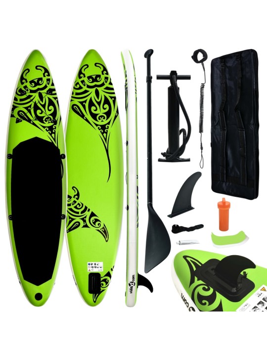 Nafukovací SUP paddleboard s příslušenstvím 366x76x15 cm zelený