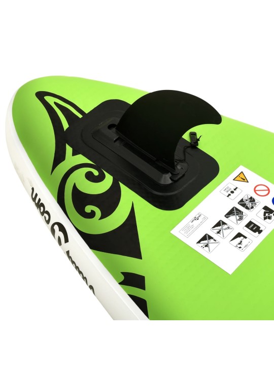 Nafukovací SUP paddleboard s příslušenstvím 366x76x15 cm zelený