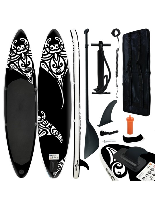 Nafukovací SUP paddleboard s příslušenstvím 305x76x15 cm černý