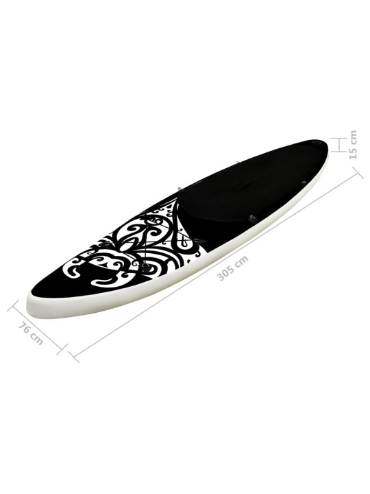 Nafukovací SUP paddleboard s příslušenstvím 305x76x15 cm černý