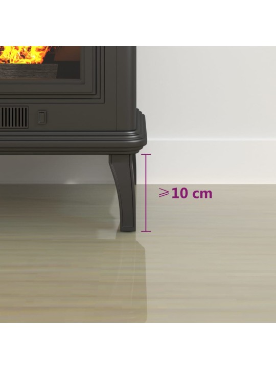 Skleněná deska pod kamna půlkruhová 1 200 x 500 mm