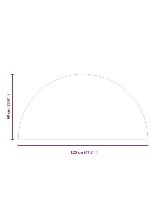 Skleněná deska pod kamna půlkruhová 1 200 x 600 mm