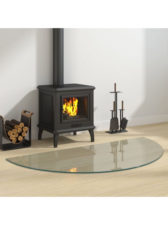 Skleněná deska pod kamna půlkruhová 1 200 x 600 mm