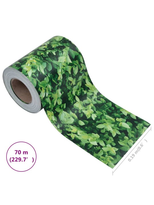Zahradní stínící plotová fólie PVC 70 x 0,19 zelená