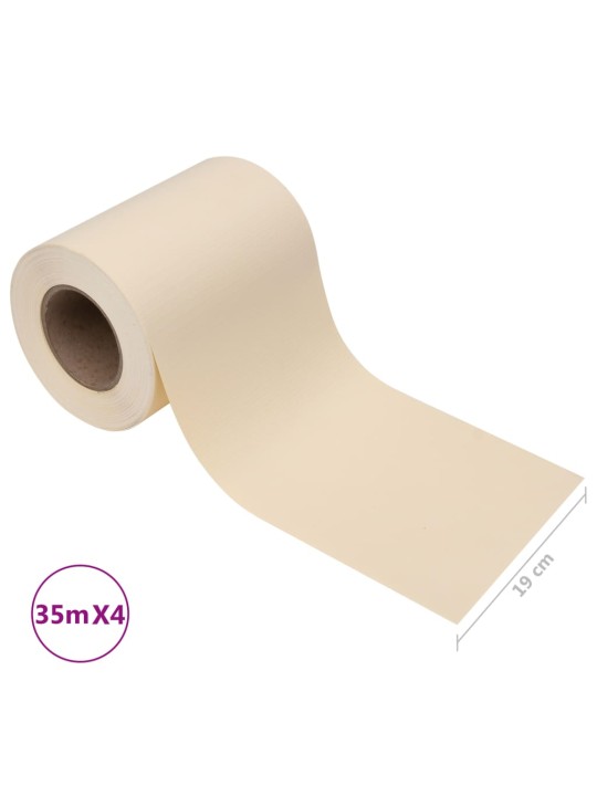 Stínící plotové fólie 4 ks PVC 35 x 0,19 m krémové