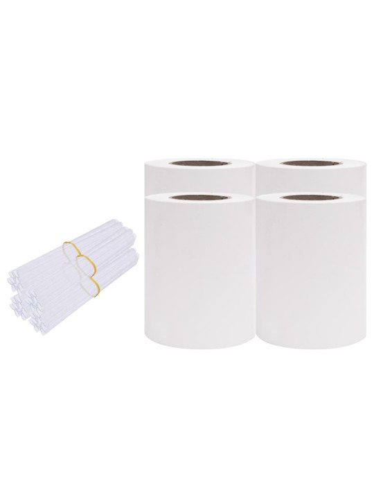 Stínící plotové fólie 4 ks PVC 35 x 0,19 m bílé