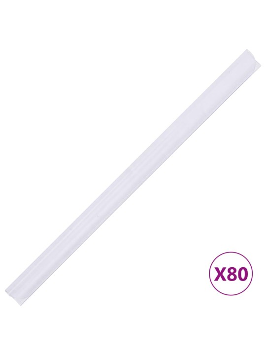Stínící plotové fólie 4 ks PVC 35 x 0,19 m bílé