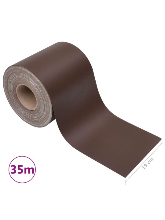 Zahradní stínící plotová fólie pvc 35 x 0,19 hnědá