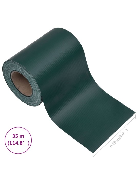 Zahradní stínící plotová fólie PVC 35 x 0,19 matná zelená