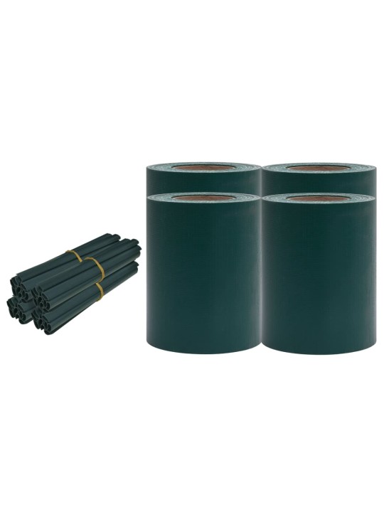 Stínící plotové fólie 4 ks PVC 35 x 0,19 m matově zelené