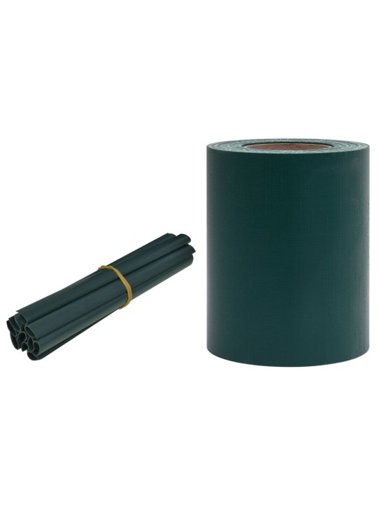 Stínící plotové fólie 4 ks PVC 35 x 0,19 m matově zelené