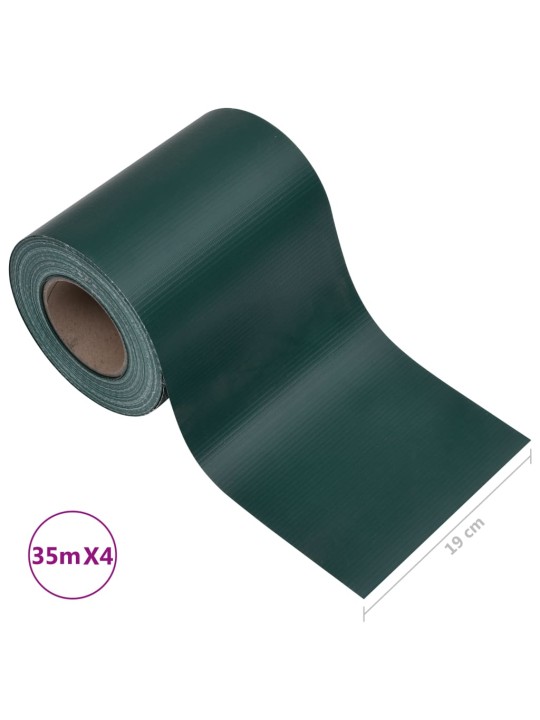 Stínící plotové fólie 4 ks PVC 35 x 0,19 m matově zelené