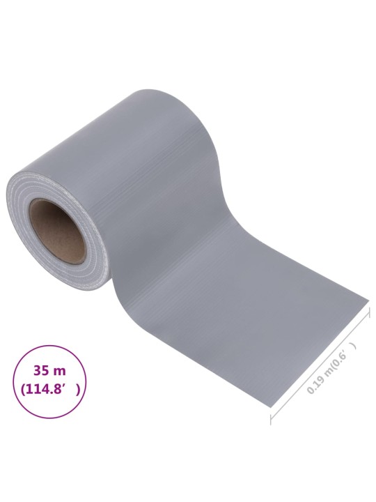Zahradní stínící plotová fólie PVC 35 x 0,19 matná světle šedá