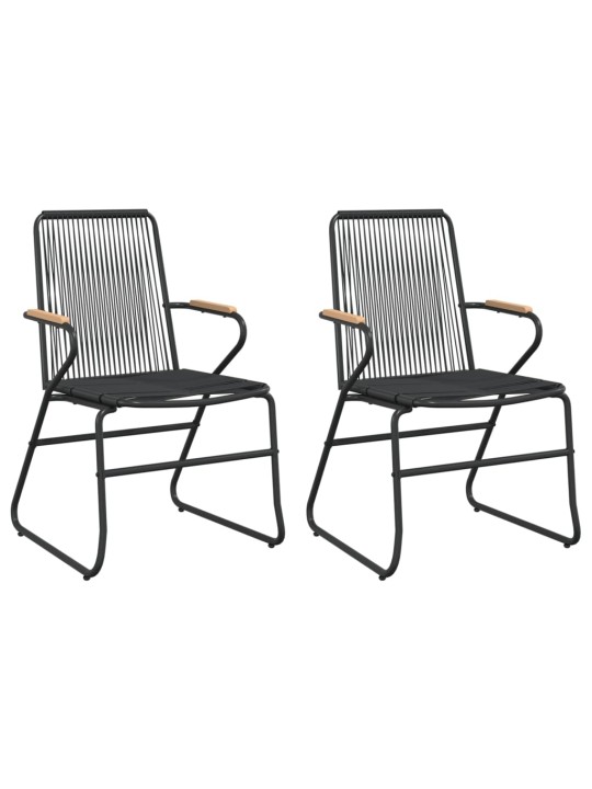 Zahradní židle 2 ks černé 58 x 59 x 85,5 cm PVC ratan