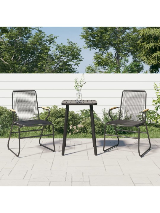 Zahradní židle 2 ks černé 58 x 59 x 85,5 cm PVC ratan