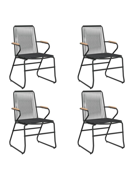 Zahradní židle 4 ks černé 58 x 59 x 85,5 cm PVC ratan