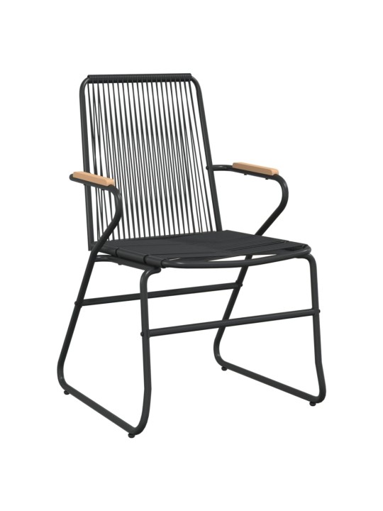 Zahradní židle 4 ks černé 58 x 59 x 85,5 cm PVC ratan