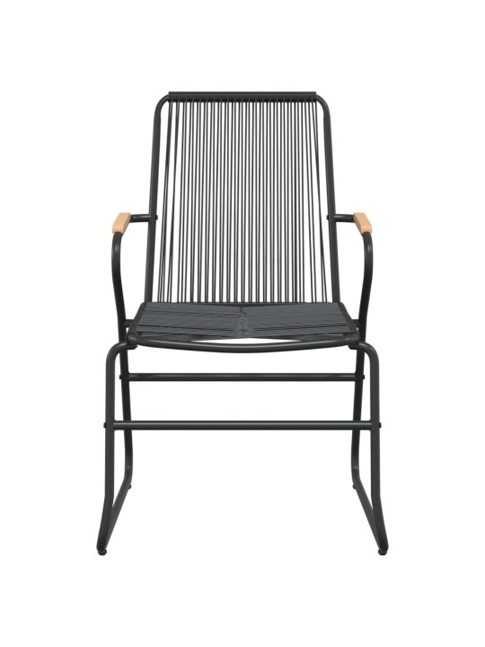 Zahradní židle 4 ks černé 58 x 59 x 85,5 cm PVC ratan