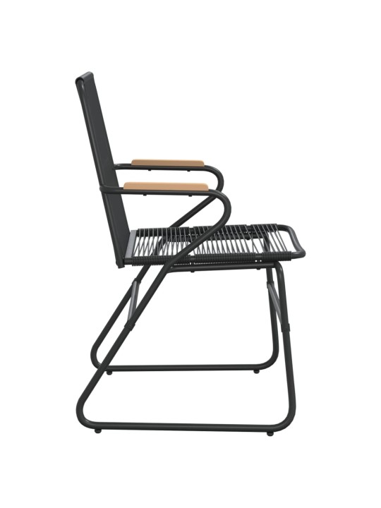 Zahradní židle 4 ks černé 58 x 59 x 85,5 cm PVC ratan