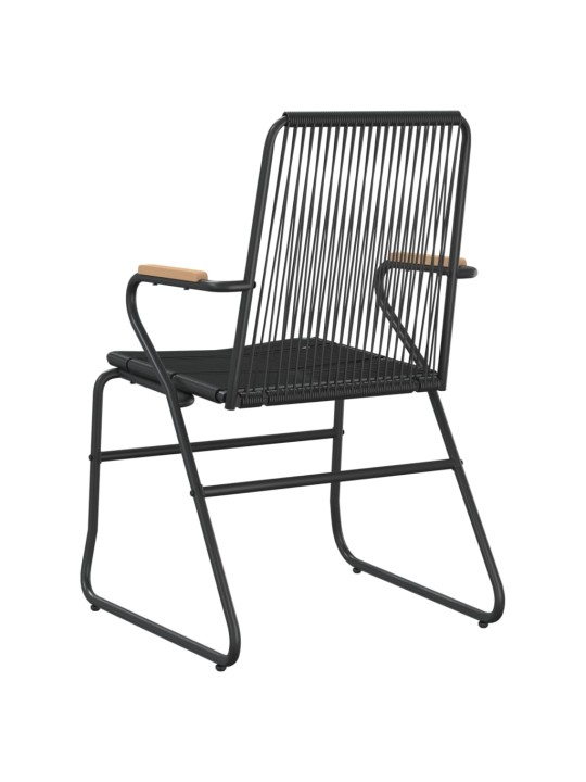 Zahradní židle 4 ks černé 58 x 59 x 85,5 cm PVC ratan