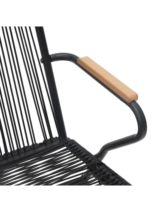 Zahradní židle 4 ks černé 58 x 59 x 85,5 cm PVC ratan