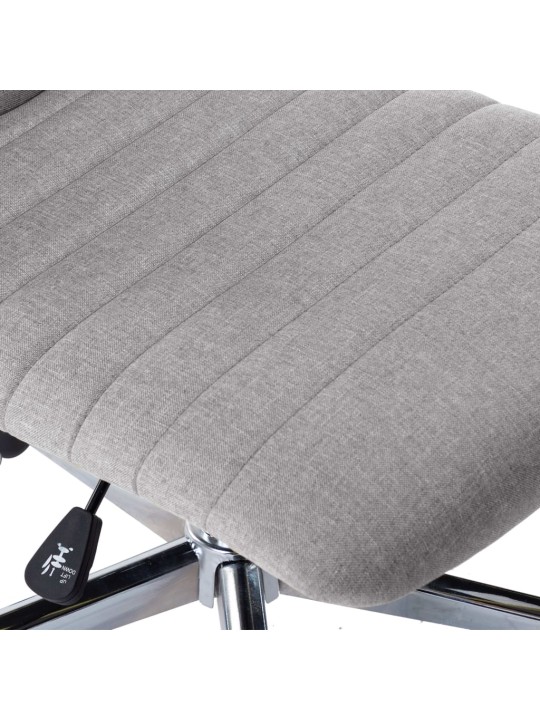 Otočné jídelní židle 4 ks světle šedé textil