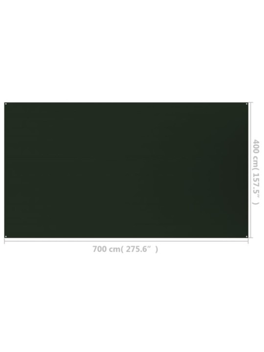 Koberec do stanu 400 x 700 cm tmavě zelený HDPE