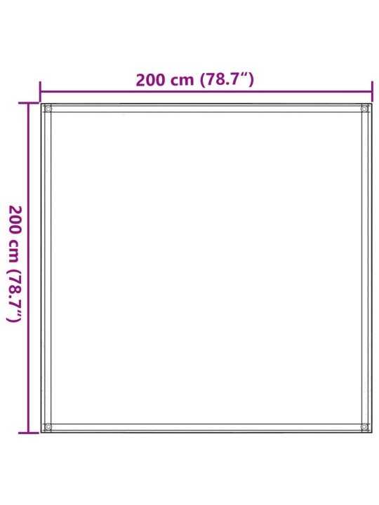 Koberec do stanu 200 x 200 cm taupe