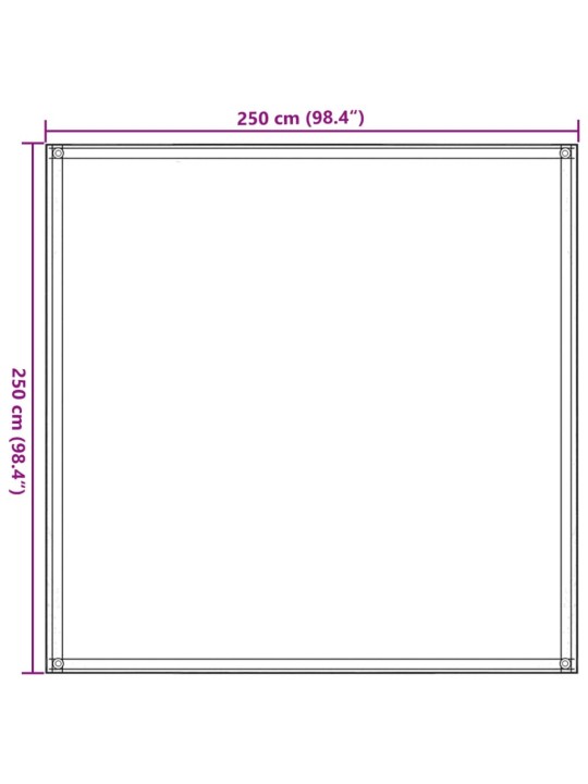 Koberec do stanu béžový 250 x 250 cm HDPE