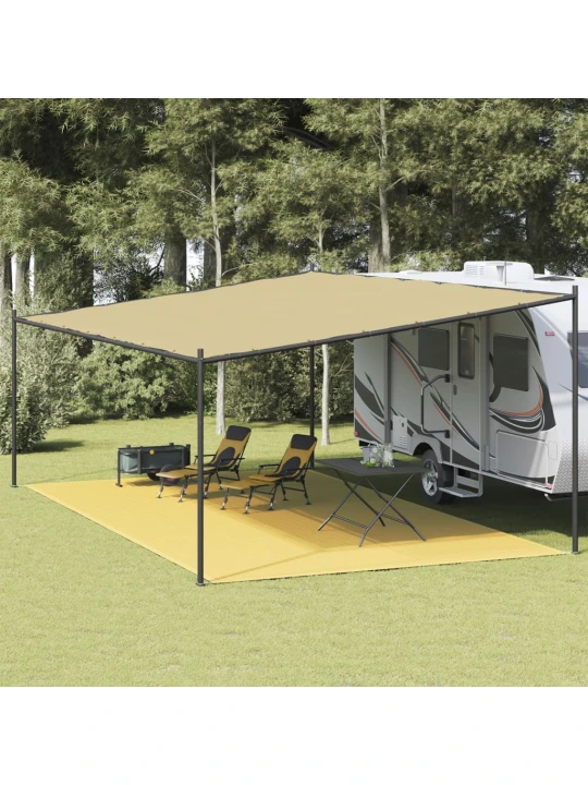 Koberec do stanu béžový 400 x 800 cm HDPE