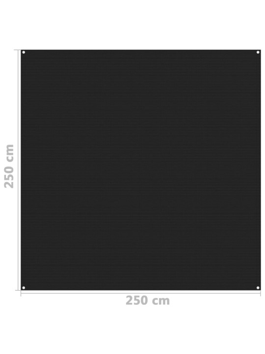 Koberec do stanu 250 x 250 cm černý