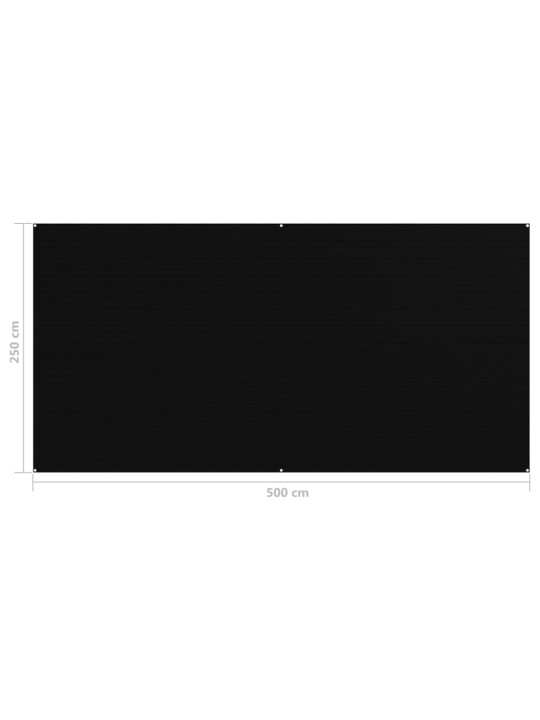 Koberec ke stanu 250 x 500 cm černý