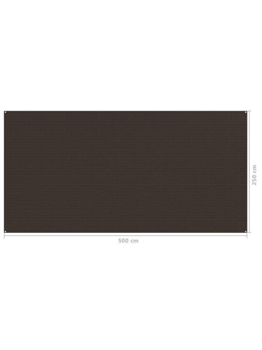 Koberec ke stanu 250 x 500 cm hnědý