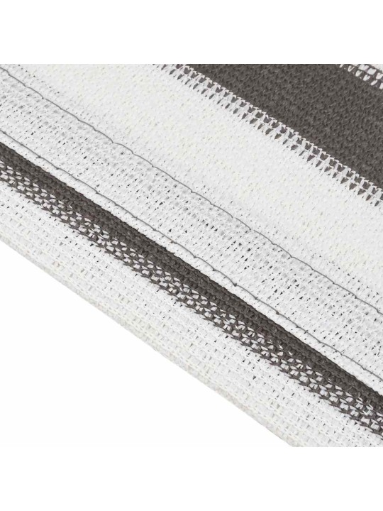 Koberec ke stanu 200 x 200 cm antracitový a bílý