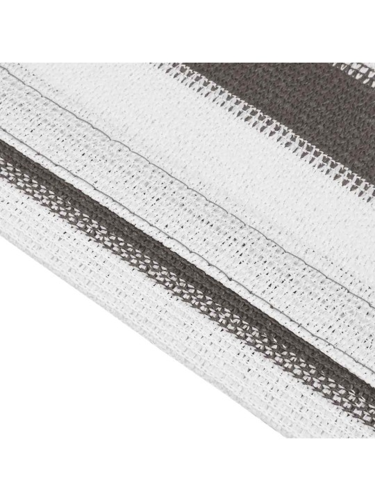 Koberec ke stanu 250 x 250 cm antracitový a bílý