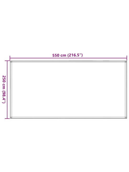 Koberec ke stanu 250 x 250 cm antracitový a bílý