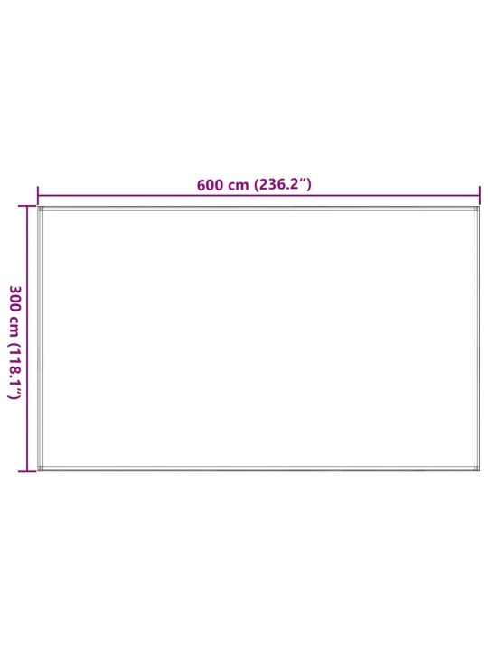 Koberec ke stanu 300 x 600 cm antracitový a bílý