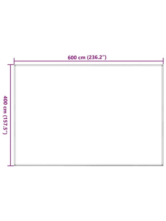 Koberec do stanu antracitový a bílý 400 x 600 cm HDPE