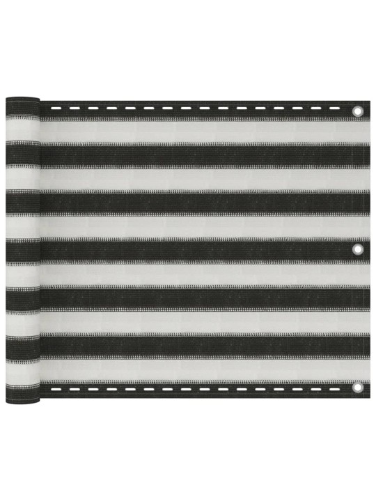 Balkónová zástěna HDPE 75 x 500 cm antracitovo-bílá