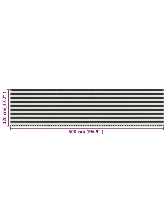 Balkónová zástěna HDPE 120 x 500 cm antracitovo-bílá