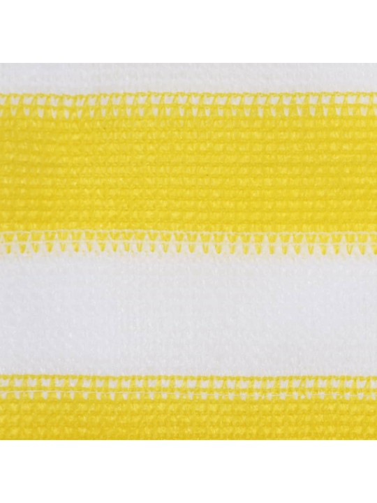 Balkonová zástěna žluto-bílá 120 x 600 cm HDPE