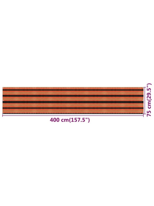 Balkonová zástěna vícebarevná 75 x 400 cm HDPE