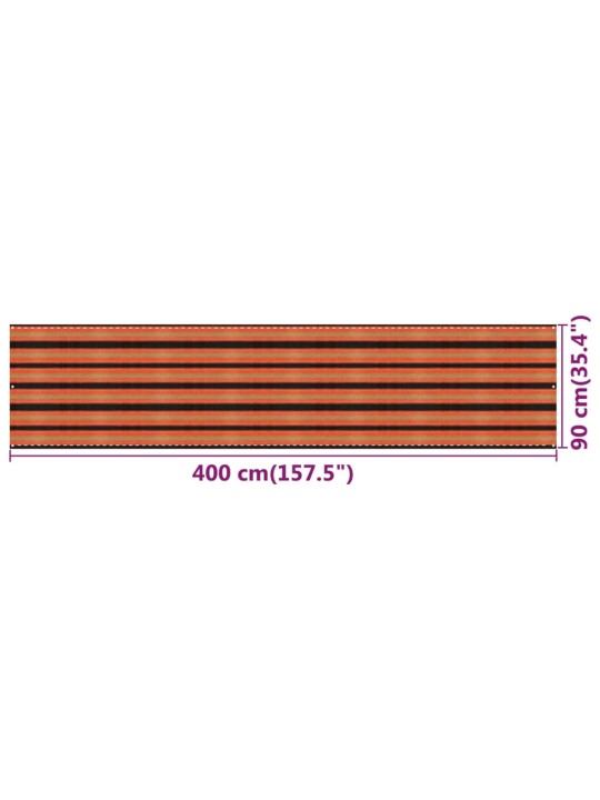 Balkonová zástěna vícebarevná 90 x 400 cm HDPE
