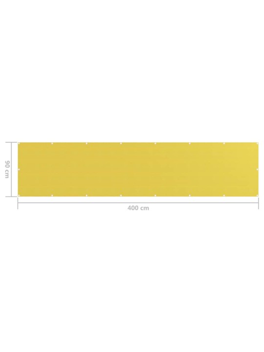 Balkonová zástěna žlutá 90 x 400 cm HDPE